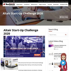 Altair Startup Challenge 2020, Altair Grand Challenge 2020