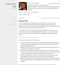 Designing an API