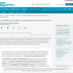 La dislexia se debe a pequeñas alteraciones en el desarrollo fetal