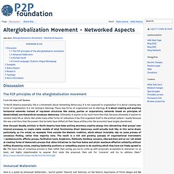 Alterglobalization Movement - Networked Aspects