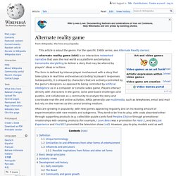 Alternate reality game - Wikipedia