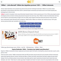 188bet - Link alternatif 188bet dan dapatkan promosi 100% - 188bet Indonesia - Bookmakers