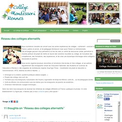 Collège International Ecologique Montessori » Réseau des collèges alternatifs