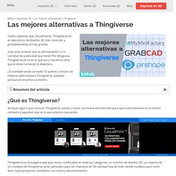 Las mejores alternativas a Thingiverse - Bitfab