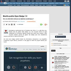 Mozilla publie Open Badge 1.0, vers une alternative sérieuse aux diplômes académiques ?