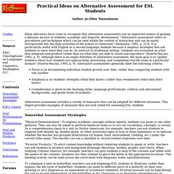 Practical Ideas on Alternative Assessment for ESL Students