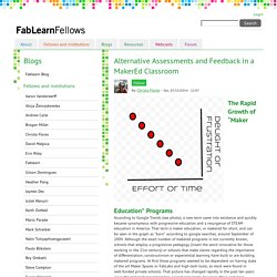 Alternative Assessments and Feedback in a MakerEd Classroom