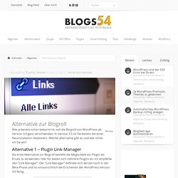 Alternative zur Blogroll bei Wordpress › Blogs54