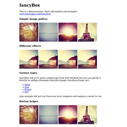 fancyBox - Fancy jQuery Lightbox Alternative