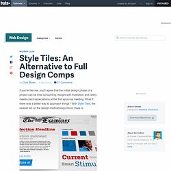 Style Tiles: An Alternative to Full Design Comps