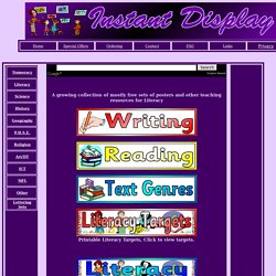 Instant Display Teaching Resources, A Sparklebox Alternative,Free and Low Cost Teaching Resources.  Literacy Resources for KS1 and KS2 Teachers, many free downloadable posters
