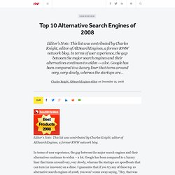 Top 10 Alternative Search Engines of 2008