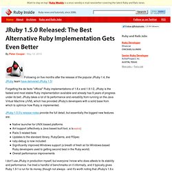 JRuby 1.5.0 Released: The Best Alternative Ruby Implementation Gets Even Better