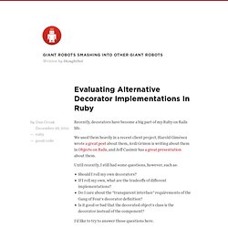 Evaluating alternative Decorator implementations in Ruby