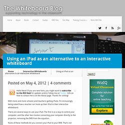 Using an iPad as an alternative to an interactive whiteboard