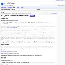 CyzRgb - codalyze - CYZ_RGB: An alternative firmware for [ BlinkM] - A software playground
