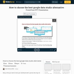 How to choose the best google data studio alternative PowerPoint Presentation - ID:10373200