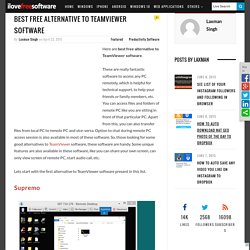 Best Free Alternative To TeamViewer Software