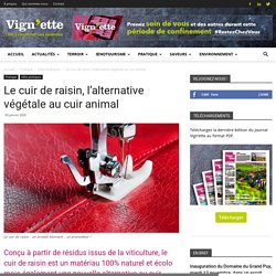 Le cuir de raisin, l’alternative végétale au cuir animal