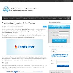 5 alternatives gratuites à FeedBurner