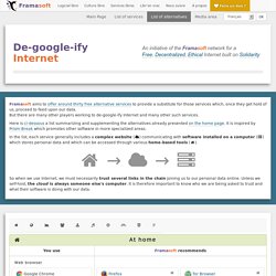 De-google-ify Internet - Liste des alternatives - Framasoft
