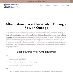 Alternatives to a Generator During a Power Outage