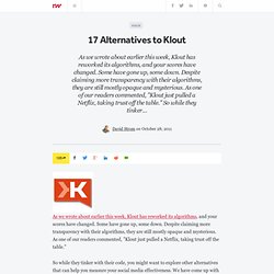 17 Alternatives to Klout