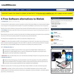 4 Free Software alternatives to Matlab