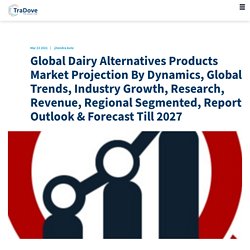 Global Dairy Alternatives Products Market Projection By Dynamics, Global Trends, Industry Growth, Research, Revenue, Regional Segmented, Report Outlook Forecast Till 2027