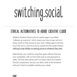 Ethical alternatives to Adobe Creative Cloud – switching.social