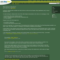 Alternatives to Dropbox? - dropbox sync synchronisation