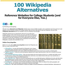 100 Alternatives to Wikipedia - Reference Websites for College Students