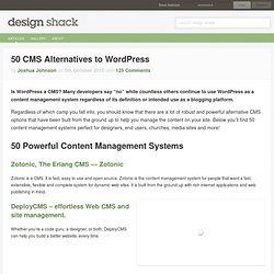 50 CMS Alternatives to WordPress