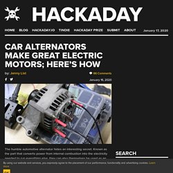 Car Alternators Make Great Electric Motors; Here’s How