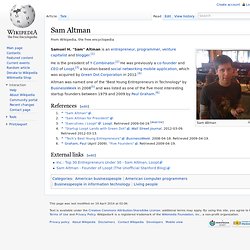 Sam Altman - Wikipedia, the free encyclopedia - (Build 20100625223402)