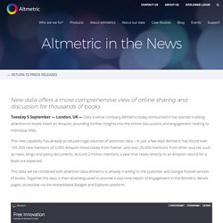 Altmetric Now Capturing Attention to Books Listed on Amazon – Altmetric