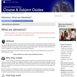 What are Altmetrics? - Altmetrics - LibGuides at University of Pittsburgh