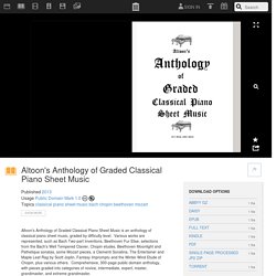 Altoon's Anthology of Graded Classical Piano Sheet Music