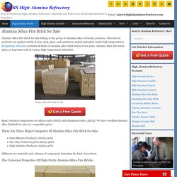 Alumina Silica Fire Brick for Sale - Rongsheng High Alumina Refractory