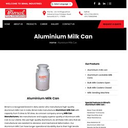 Aluminium Milk Can