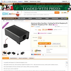 Aluminum Alloy Case Box + Cooling Fan Kit for Raspberry Pi 2 Model B / Raspberry Pi B+ - Black