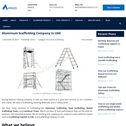 Aluminum Scaffolding Company In Dubai