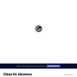Clase A1 alumnos by Sergio García on Genially