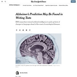 Alzheimer’s Prediction May Be Found in Writing Tests