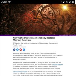 New Alzheimer’s treatment fully restores memory function