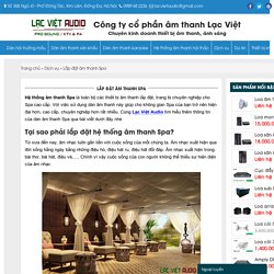 Cùng Lạc Việt Audio lựa chọn và lắp đặt âm thanh spa chất lượng