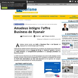 Amadeus intègre l'offre Business de Ryanair