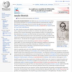 Amalie Dietrich naturaliste allemande 1821-1891