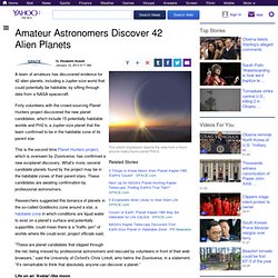 Amateur Astronomers Discover 42 Alien Planets