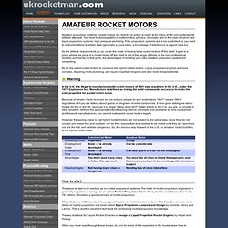 Amateur Rocket Motors - www.ukrocketman.com